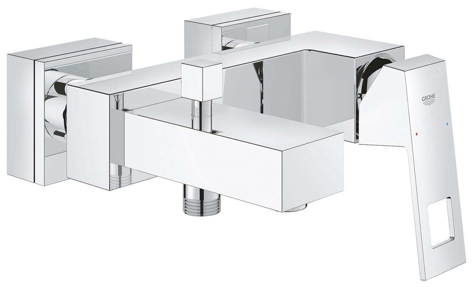 Baterie vanová nástěnná Grohe Eurocube 150 mm chrom s přepínačem 23140000