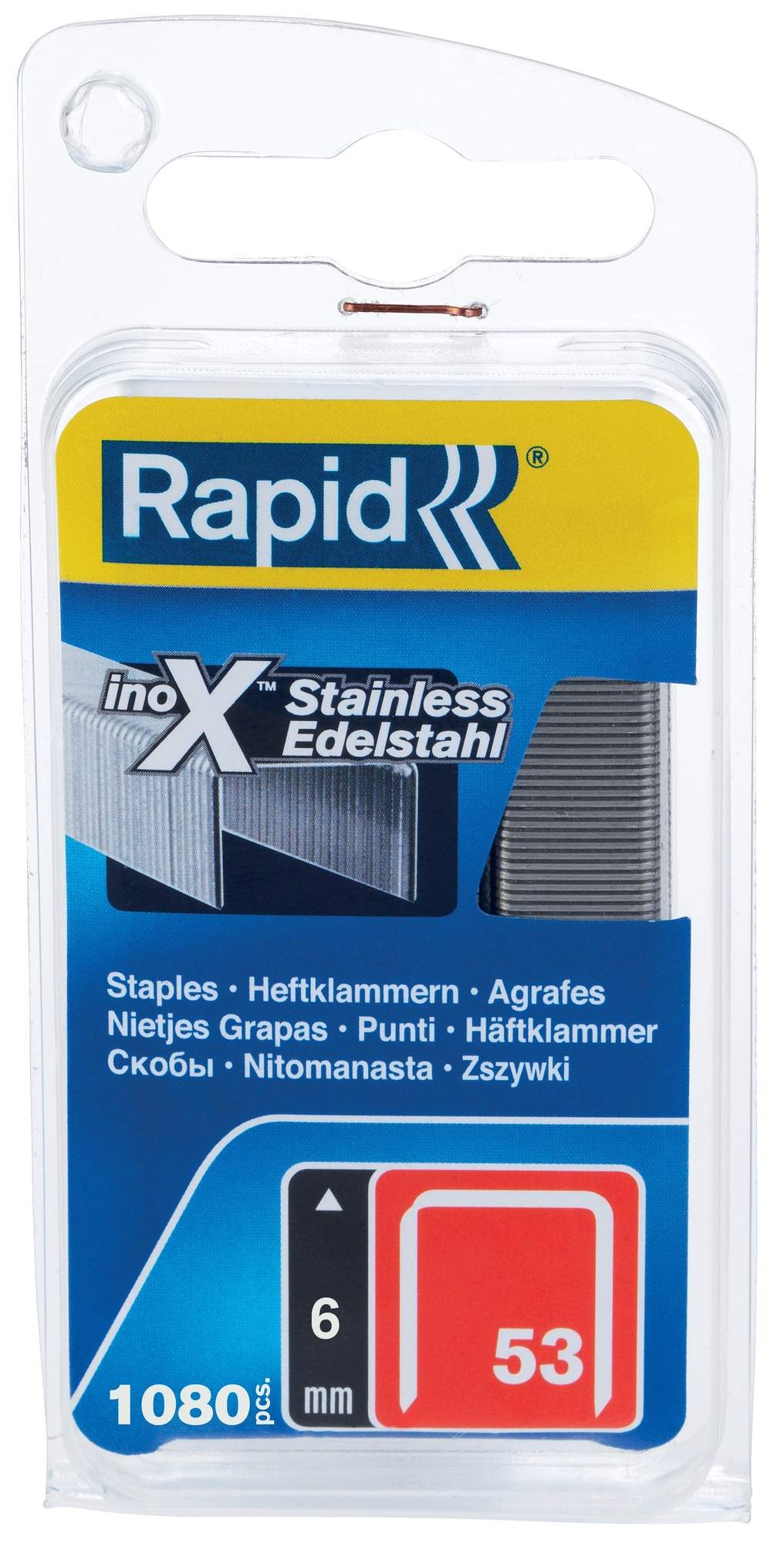Spony nerez Rapid High Performance 53 11,3×6×0,7 mm 1 800 ks