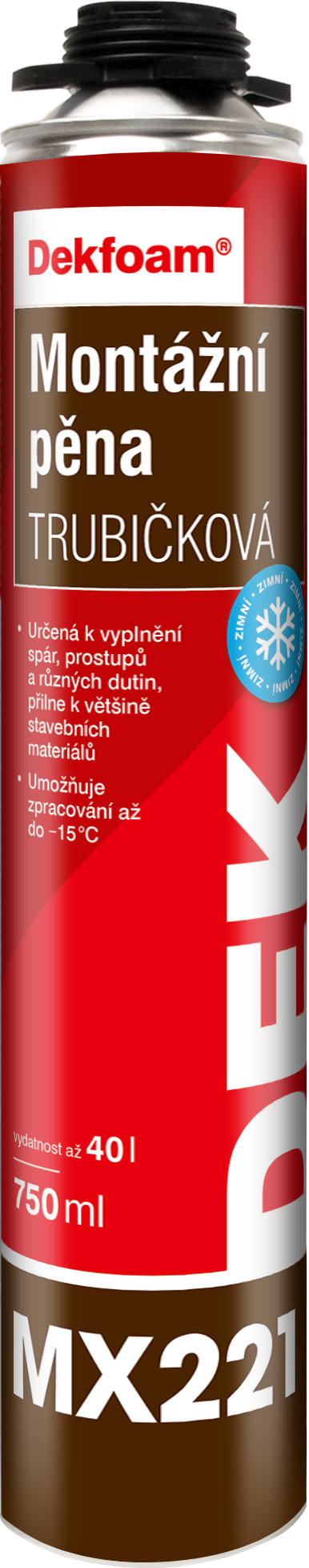 Levně Pěna montážní DEKFOAM MX221 zimní trubičková 750 ml