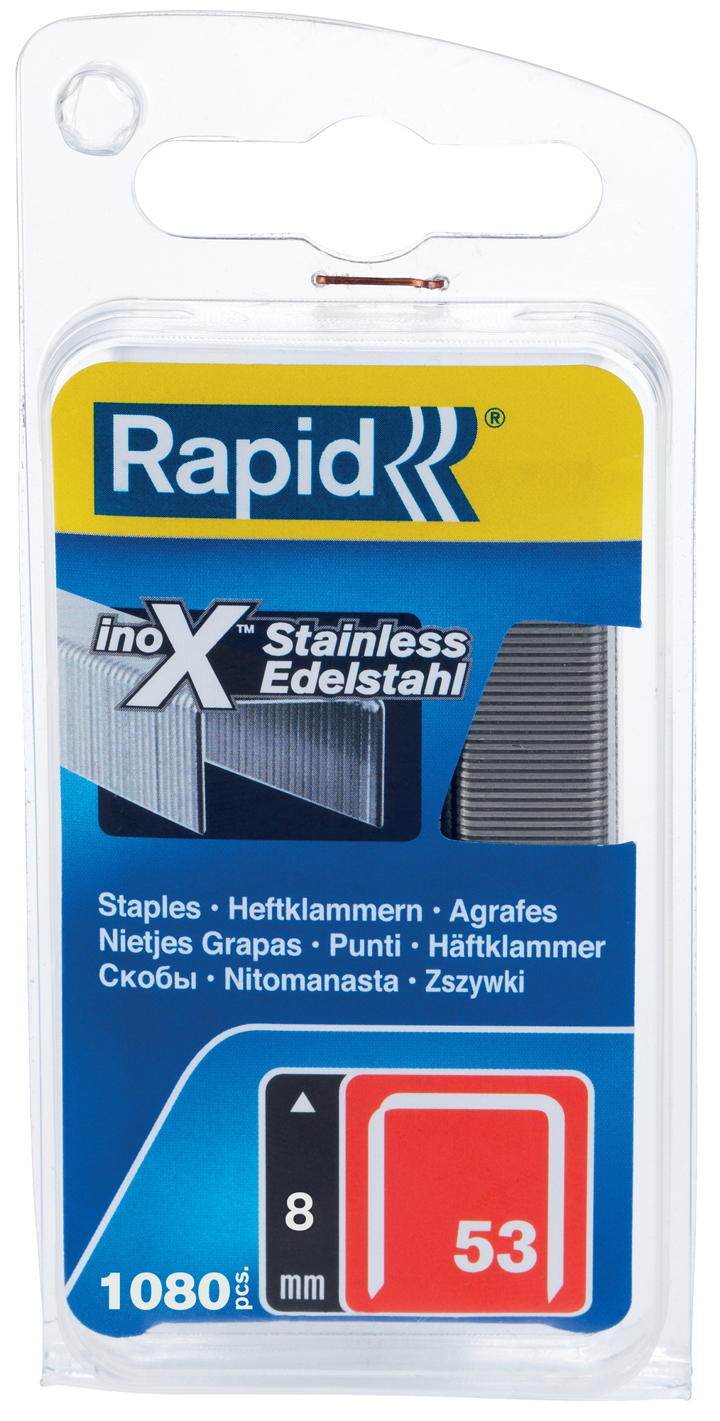 Spony nerez Rapid High Performance 53 11,3×8×0,7 mm 1 800 ks