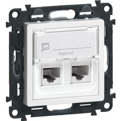 Zásuvka datová Legrand Niloé Step 2× RJ45 bílá