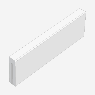 Obrubník chodníkový Presbeton ABO 16-10 hladký přírodní 80×1000×250 mm