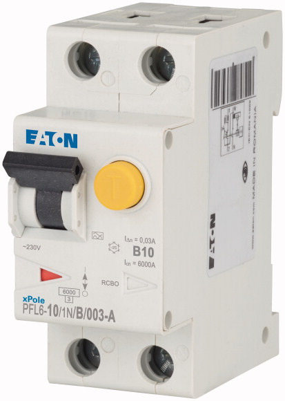 Chránič proudový s jištěním Eaton PFL6-10/1N/B/003-A