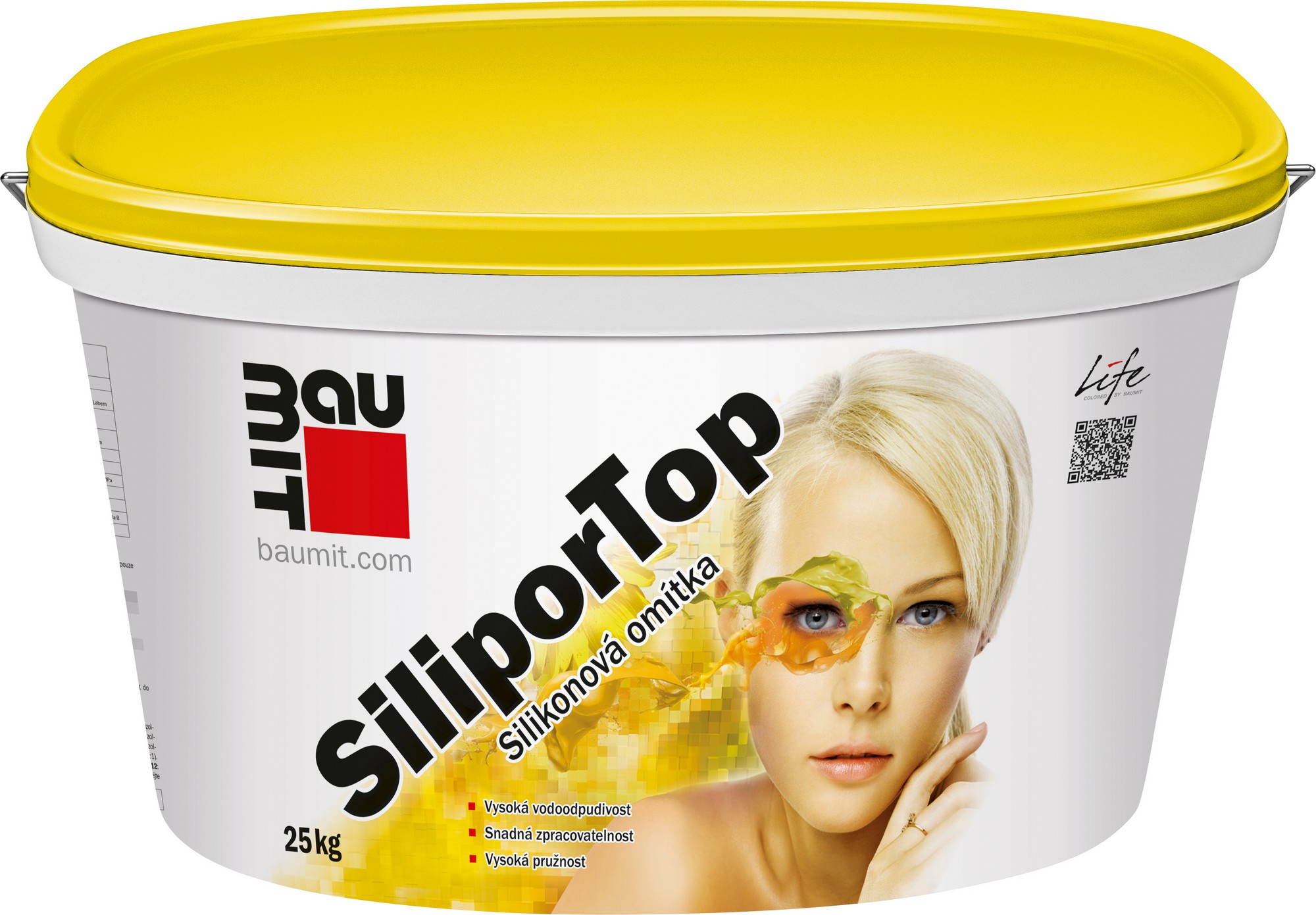 Omítka silikonová Baumit SiliporTop rýhovaná 3 mm 25 kg