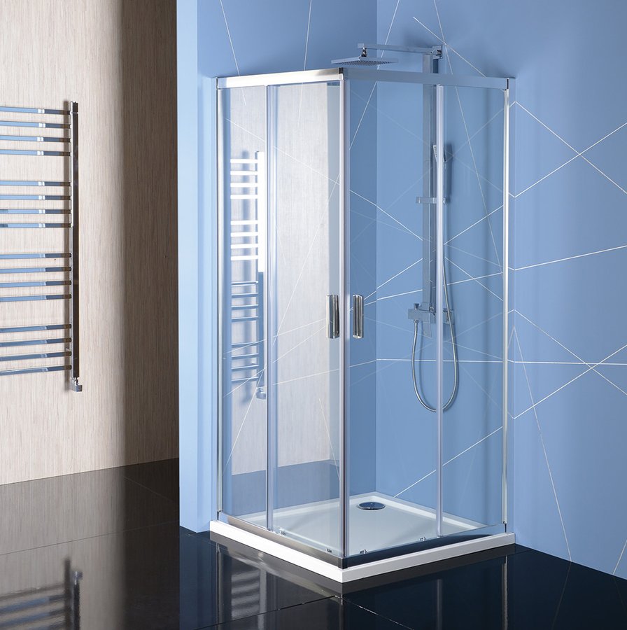 Kout sprchový Polysan Easy 900×900 mm chrom/čiré sklo
