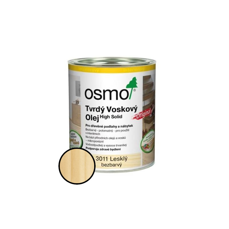 Olej tvrdý voskový Osmo Original 3011 bezbarvý 2,5 l