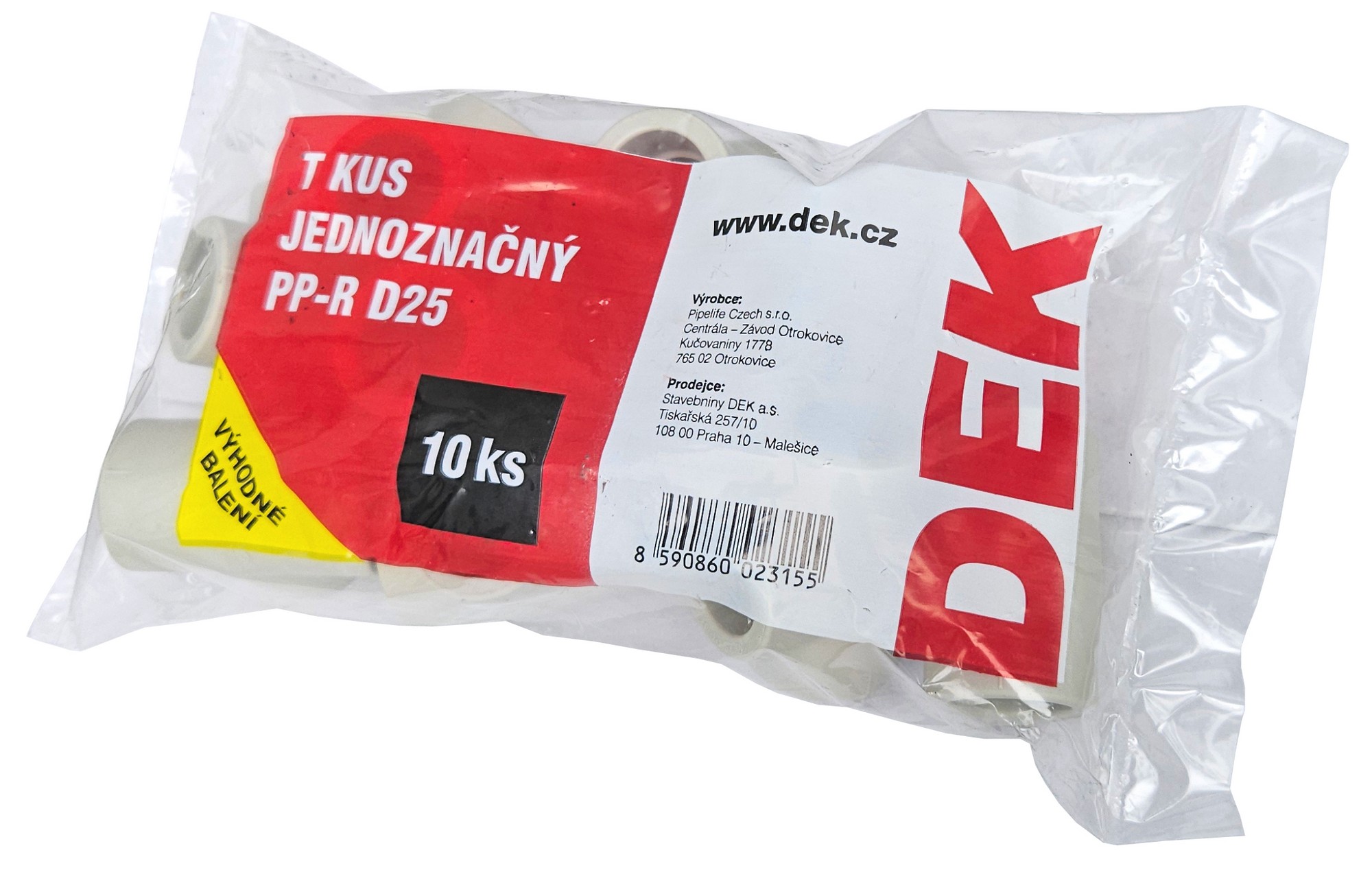 T-kus Pipelife PP-R 25 mm (balení 10 ks)