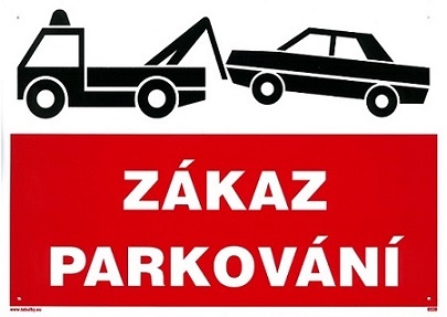 Tabule zákazová Zákaz parkování - odtah A4