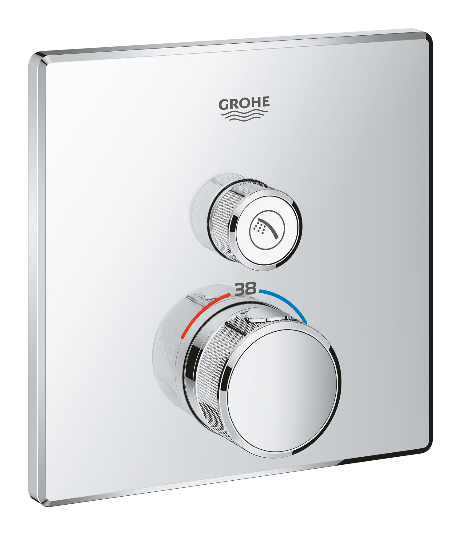 Díl nadomítkový Grohe Grohtherm SmartControl s 1 ventilem chrom 29123000