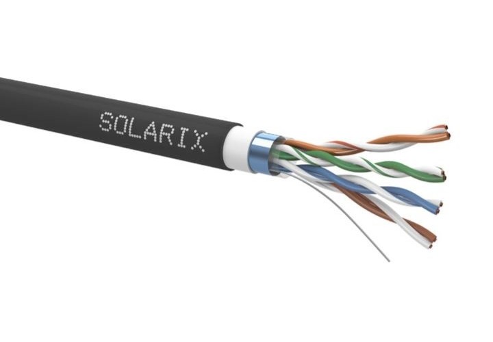 Kabel instalační Solarix CAT5E FTP stíněný PE 305 m/bal.