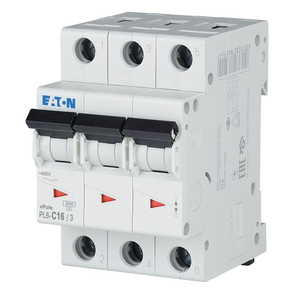 Jistič Eaton PL6-C16/3 6 kA C 16 A