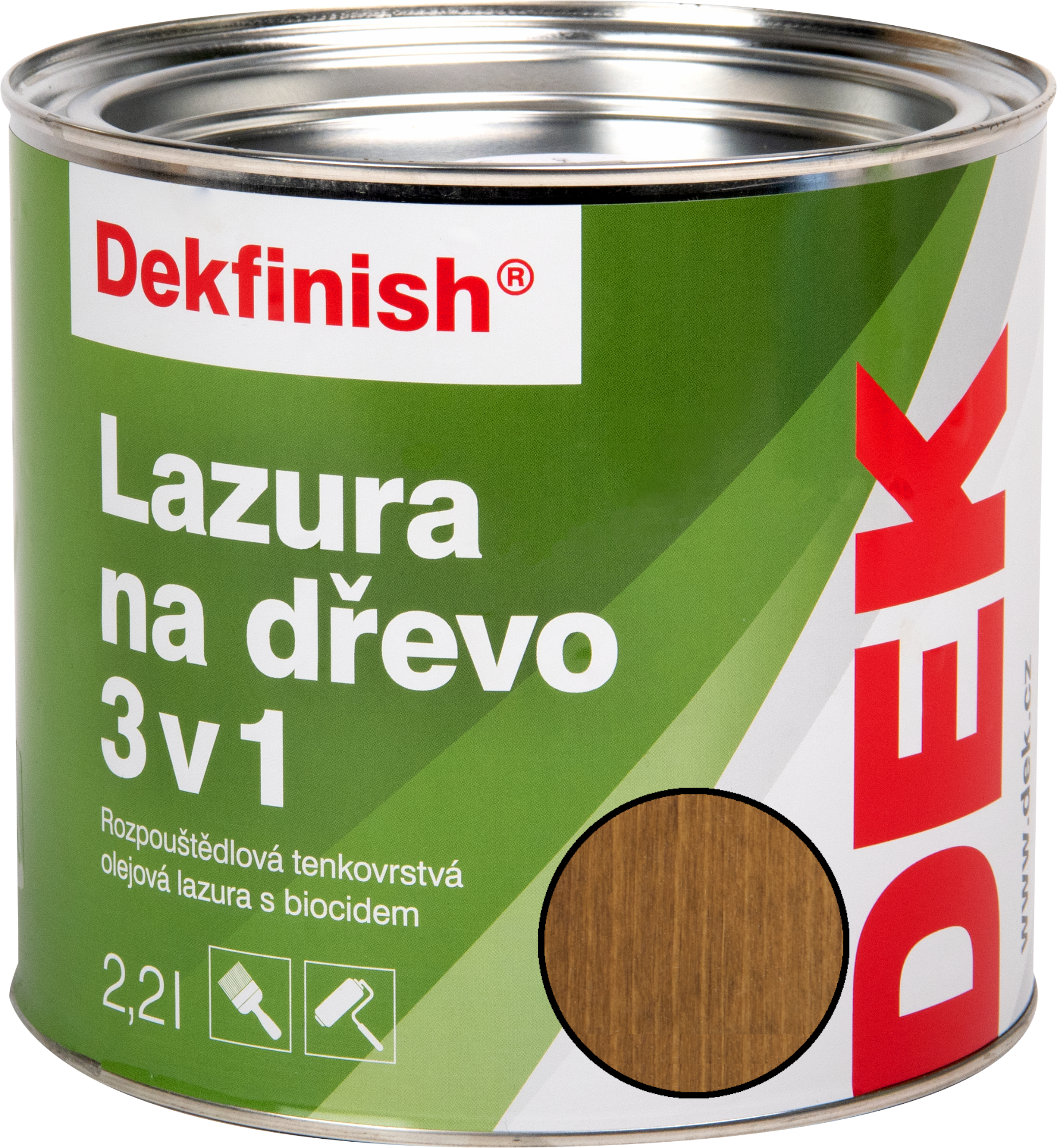 Lazura na dřevo DEKFINISH DL500 3 v 1 zlatý dub 2,2 l