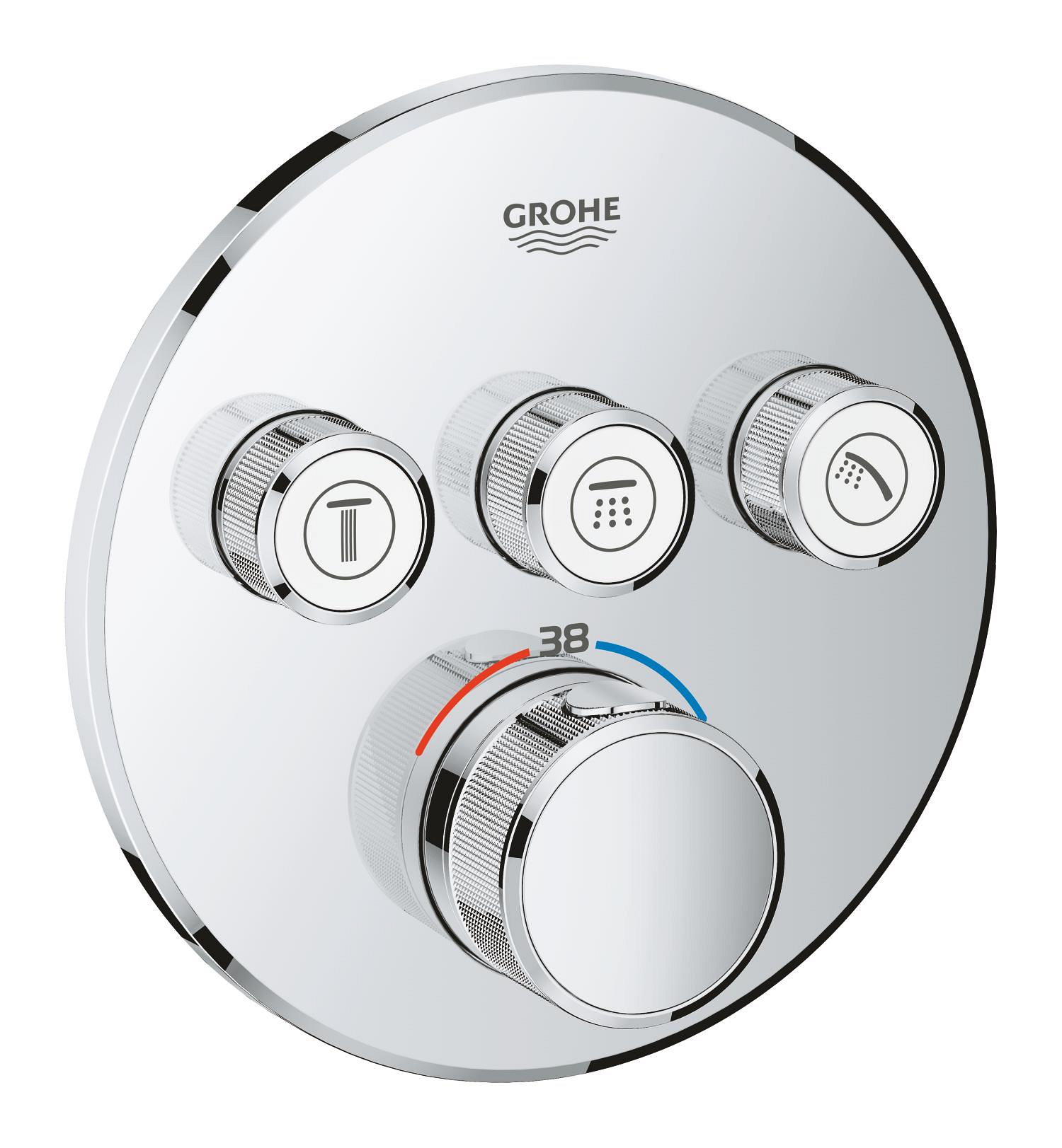 Díl nadomítkový Grohe Grohtherm SmartControl s 3 ventily chrom 29121000