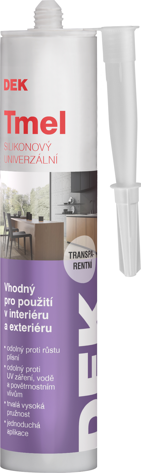 Tmel silikonový DEK transparentní 310 ml