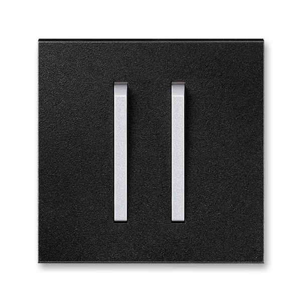 Kryt spínač dvojitý ABB Neo onyx, titanová