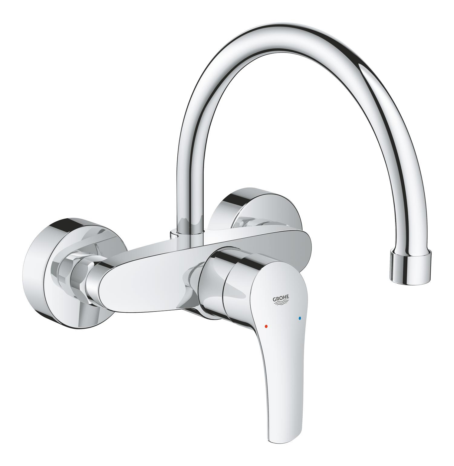 Baterie dřezová nástěnná Grohe Eurosmart 150 mm chrom 32482003