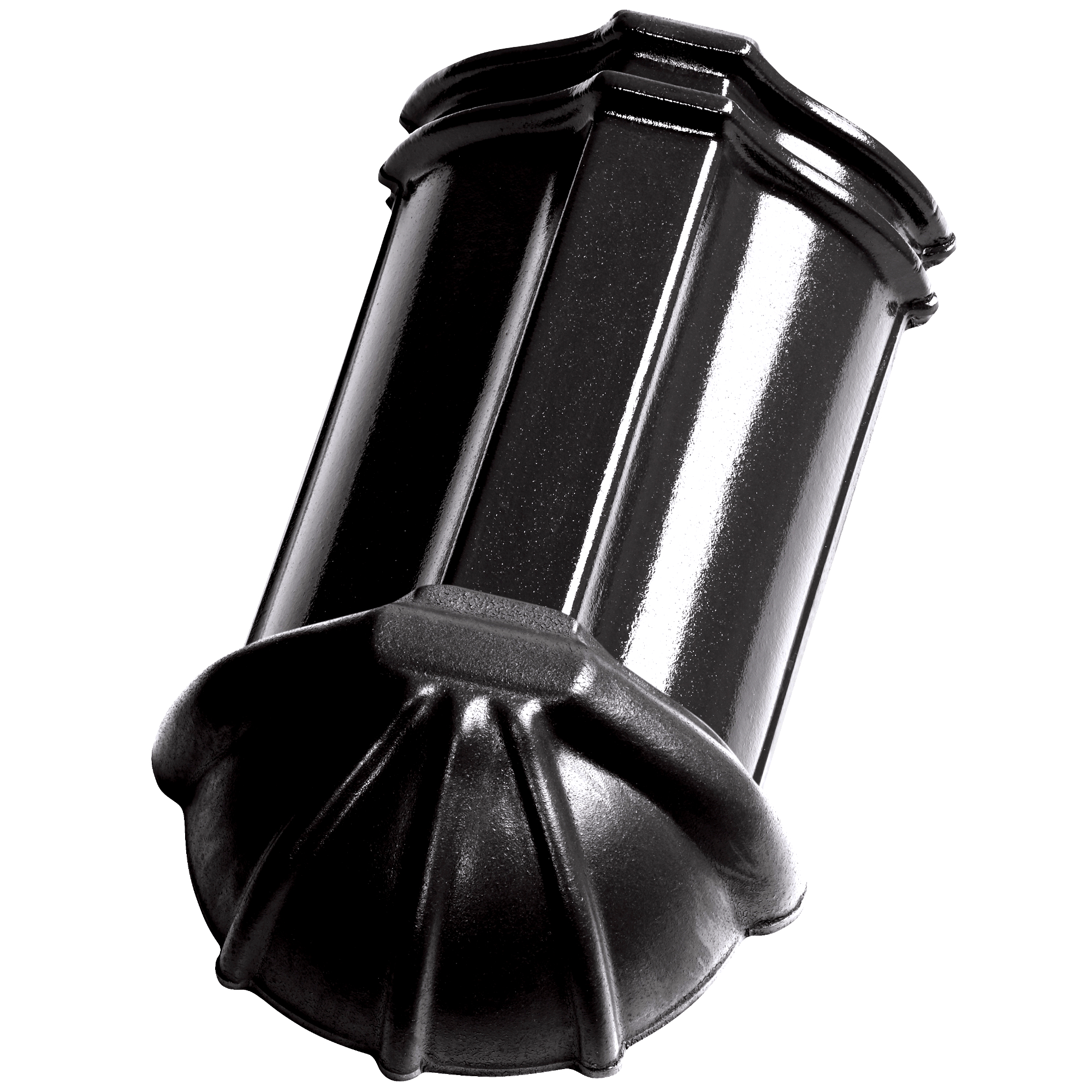 Ukončení hřebene nárožní 21 cm Tondach glazura amadeus černá Stodo