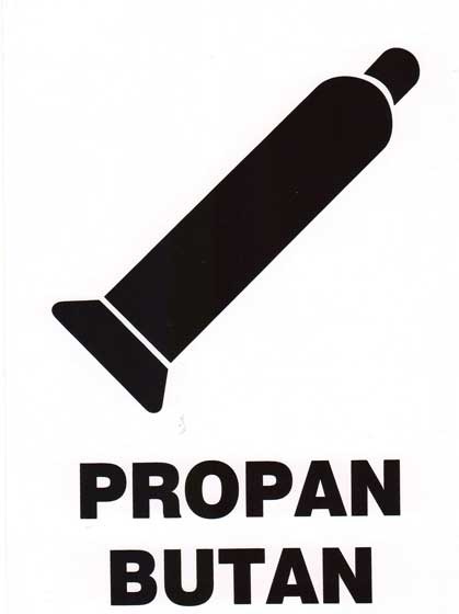 Tabule informační Propan butan A5