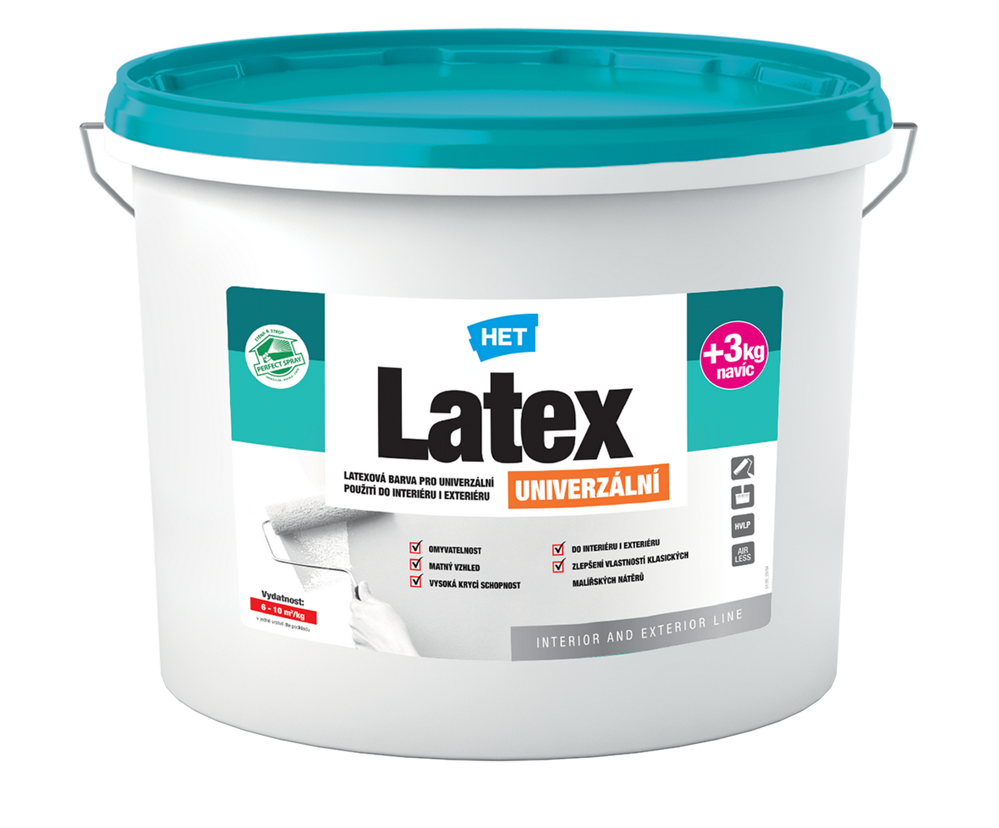 Barva latexová HET Latex univerzální bílý 10+3 kg