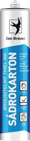 Tmel brousitelný Den Braven na sádrokartony 280 ml