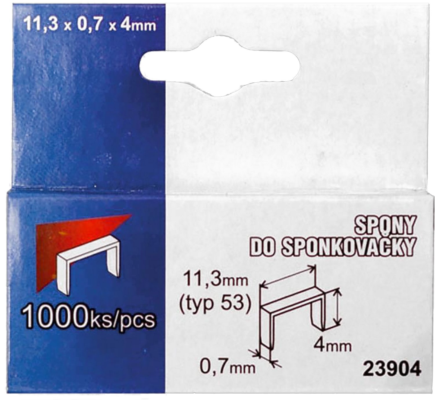 Spony 53 11,3×6×0,7 mm 1 000 ks