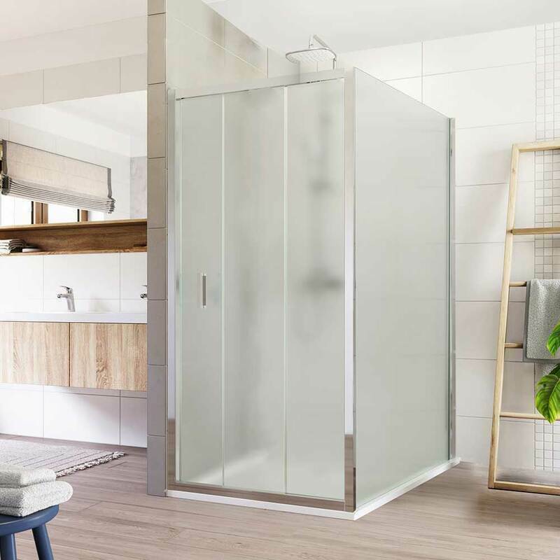MEREO Dveře sprchové + boční stěna Mereo Lima CK87692K 800×900 mm chrom/Point