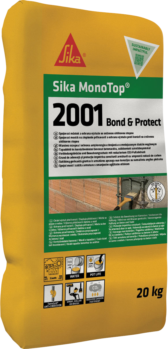 Můstek spojovací a ochrana výztuže Sika MonoTop-2001 Bond & Protect 20 kg