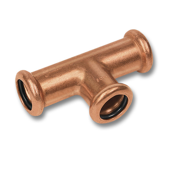 T-kus redukovaný lisovací Sanha Cu Press 6130 28×22×22mm