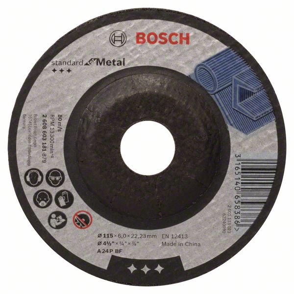 Kotouč hrubovací Bosch Standard for Metal 115×6 mm