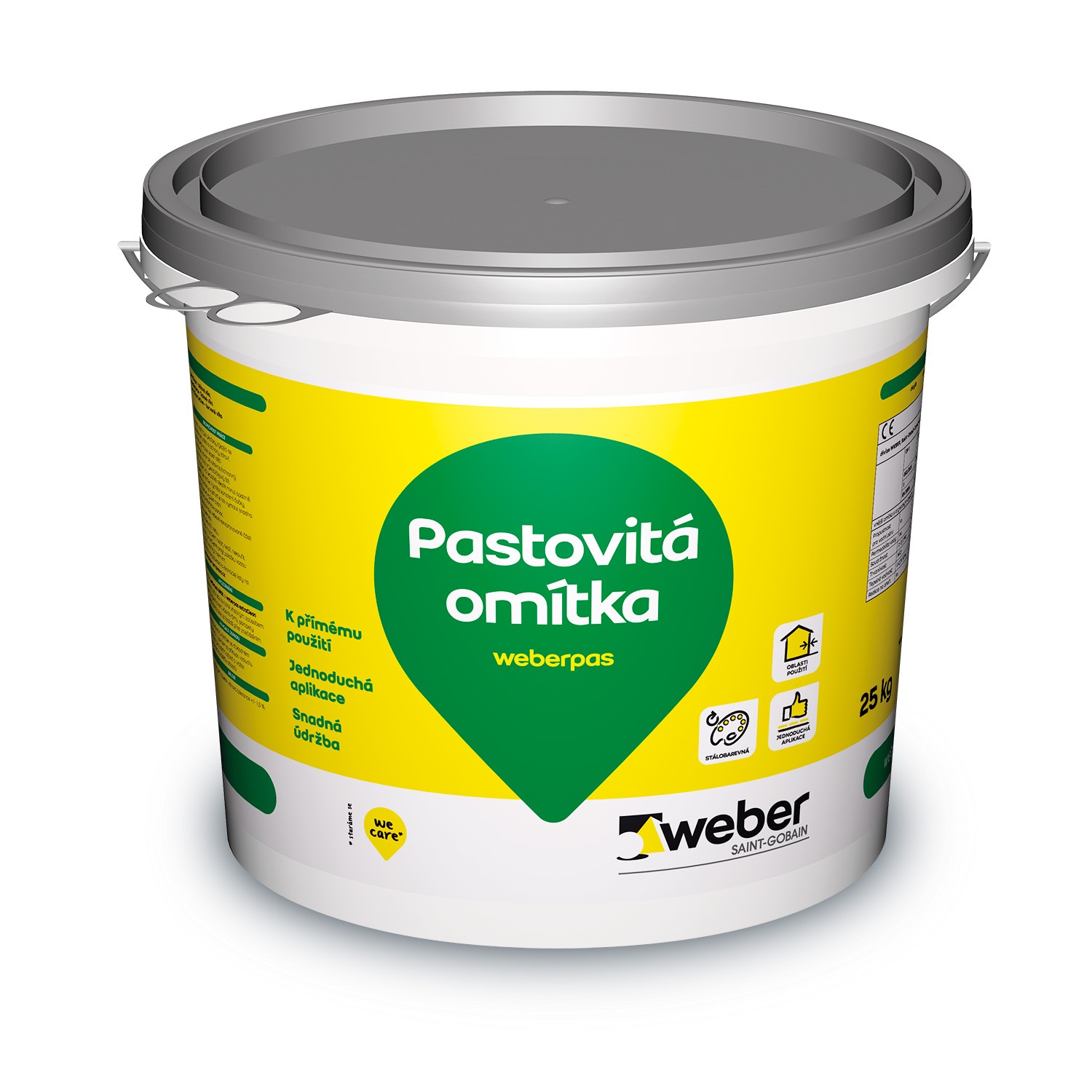 Omítka silikonová weberpas silikon zrnitá 1 mm CA4B 25 kg