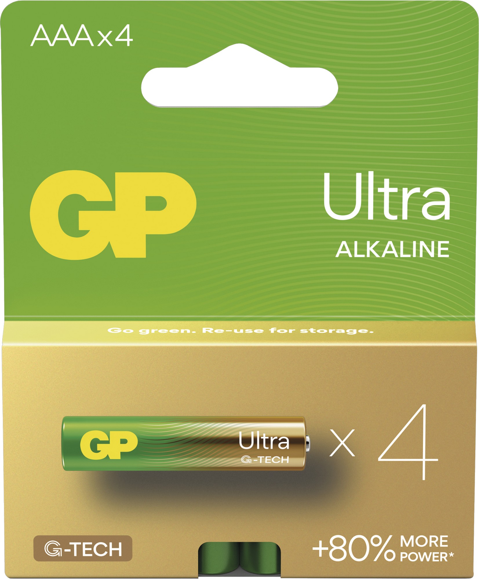 Alkalické baterie GP Ultra - AAA, LR03, 1,5V, 4 ks