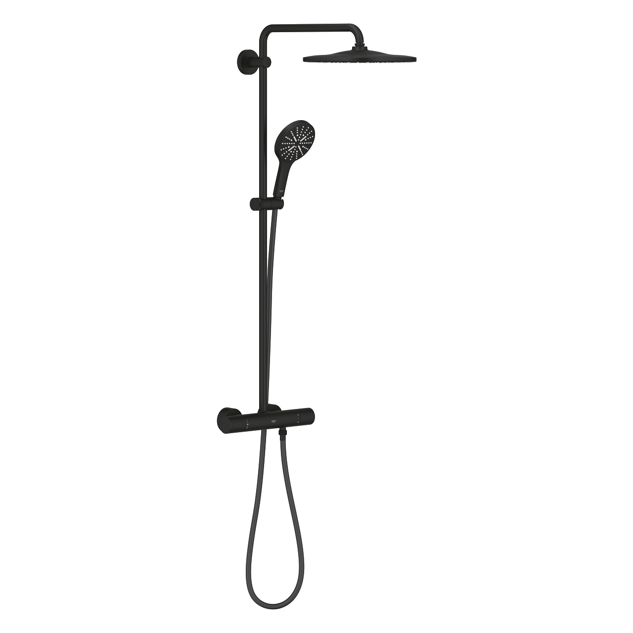Systém sprchový termostatický Grohe Rainshower SmartActive 310 phantom black 22119KF0