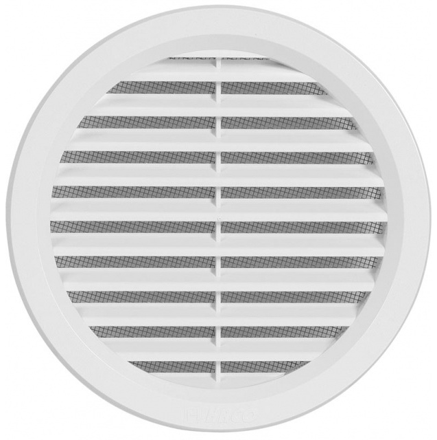 Mřížka větrací se sítí HACO VM 125 mm bílá