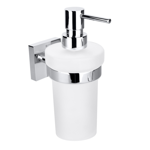 Dávkovač mýdla nástěnný Bemeta Beta 230 ml sklo/chrom