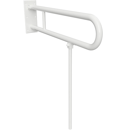 Úchyt sklopný ve tvaru U Bemeta Help s opěrnou nohou 850 mm bez krytky bílá