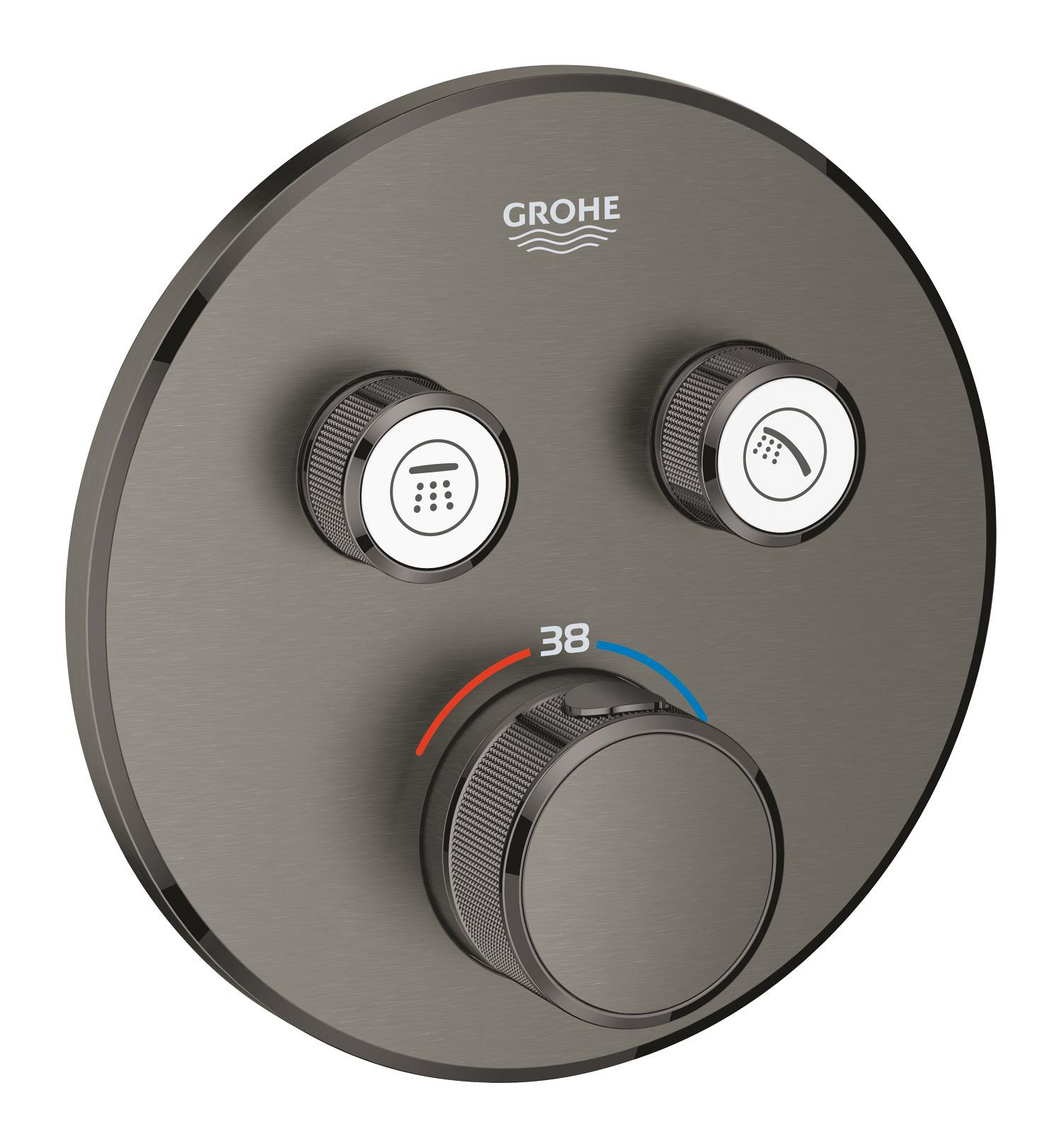 Díl nadomítkový Grohe Grohtherm SmartControl s 2 ventily kartáčovaný Hard Graphite 29119AL0