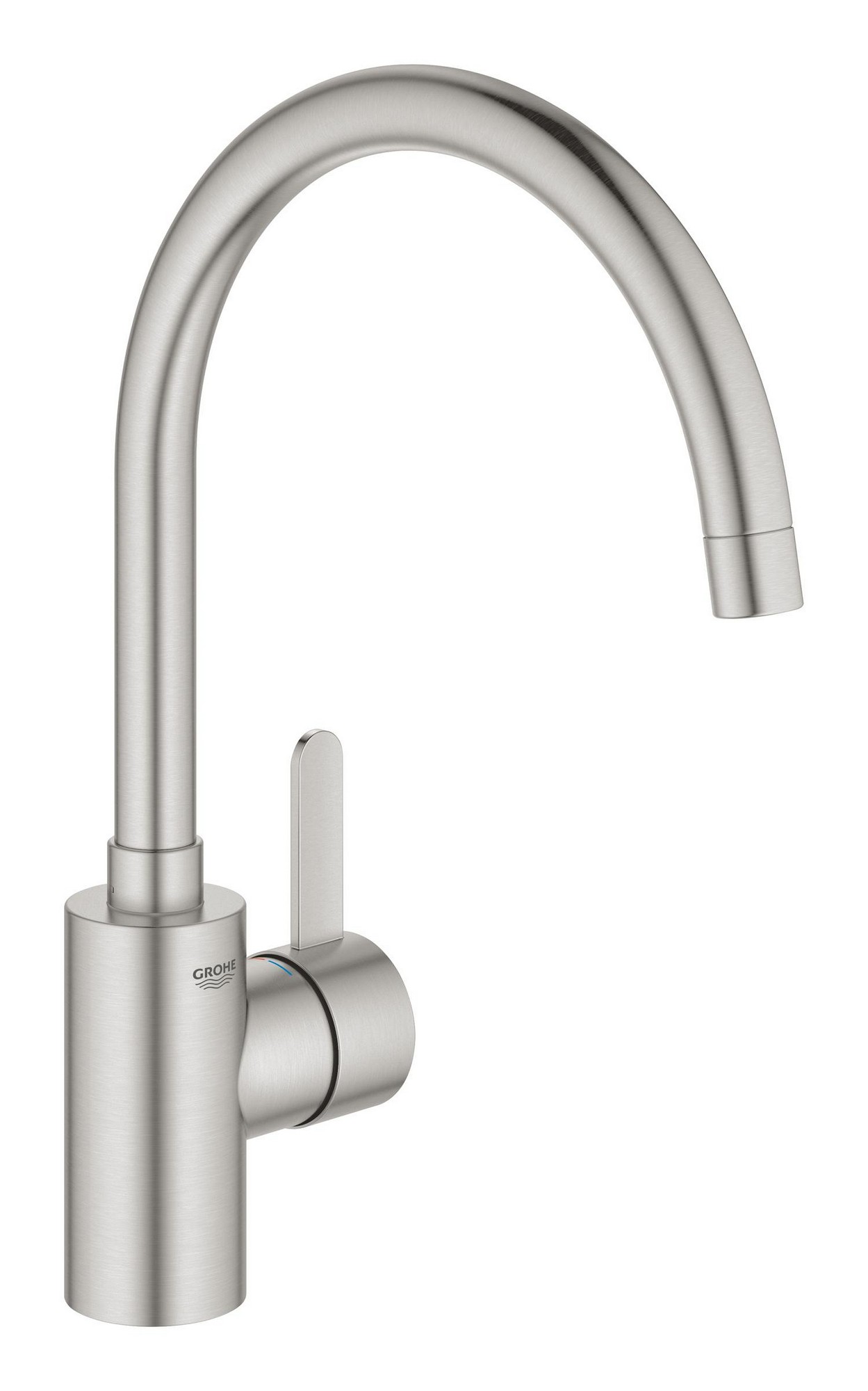 Baterie dřezová stojánková Grohe Eurosmart Cosmopolitan vysoká výpusť, SuperSteel 32843DC2