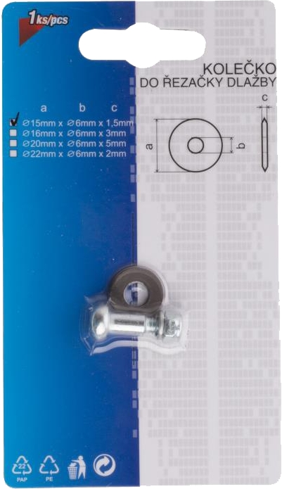 Kolečkok řezačkám 16 mm