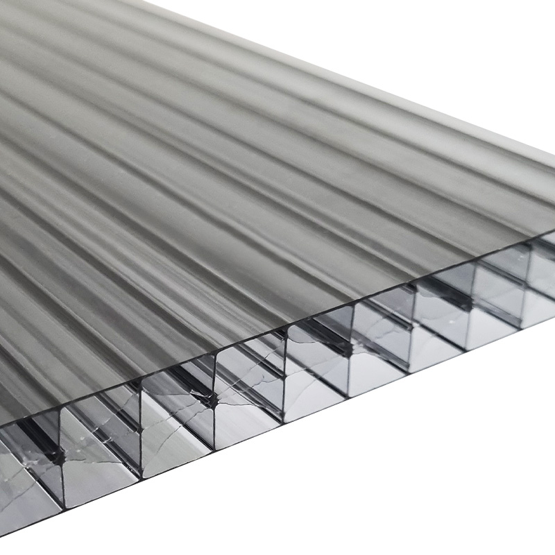 Deska polykarbonátová dutinková MULTICLEAR 16 5X 2UV antracit 2100×6000 mm