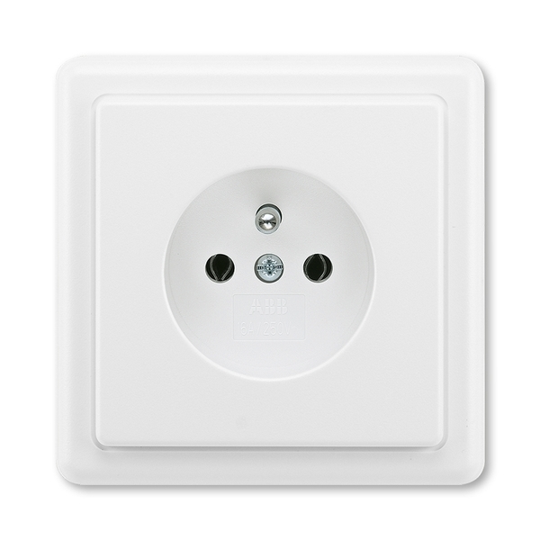 Zásuvka 230 V jednonásobná ABB Classic jasně bílá