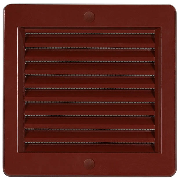 Mřížka větrací se sítí HACO VM 150×150 mm hnědá