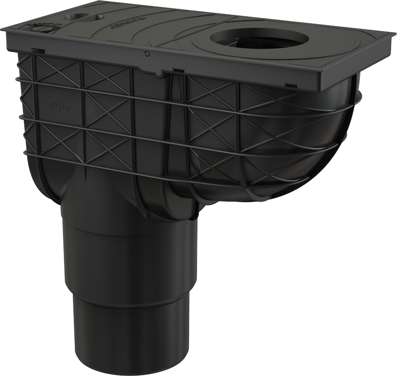 Lapač střešních splavenin DEK DN 100/125 - černá