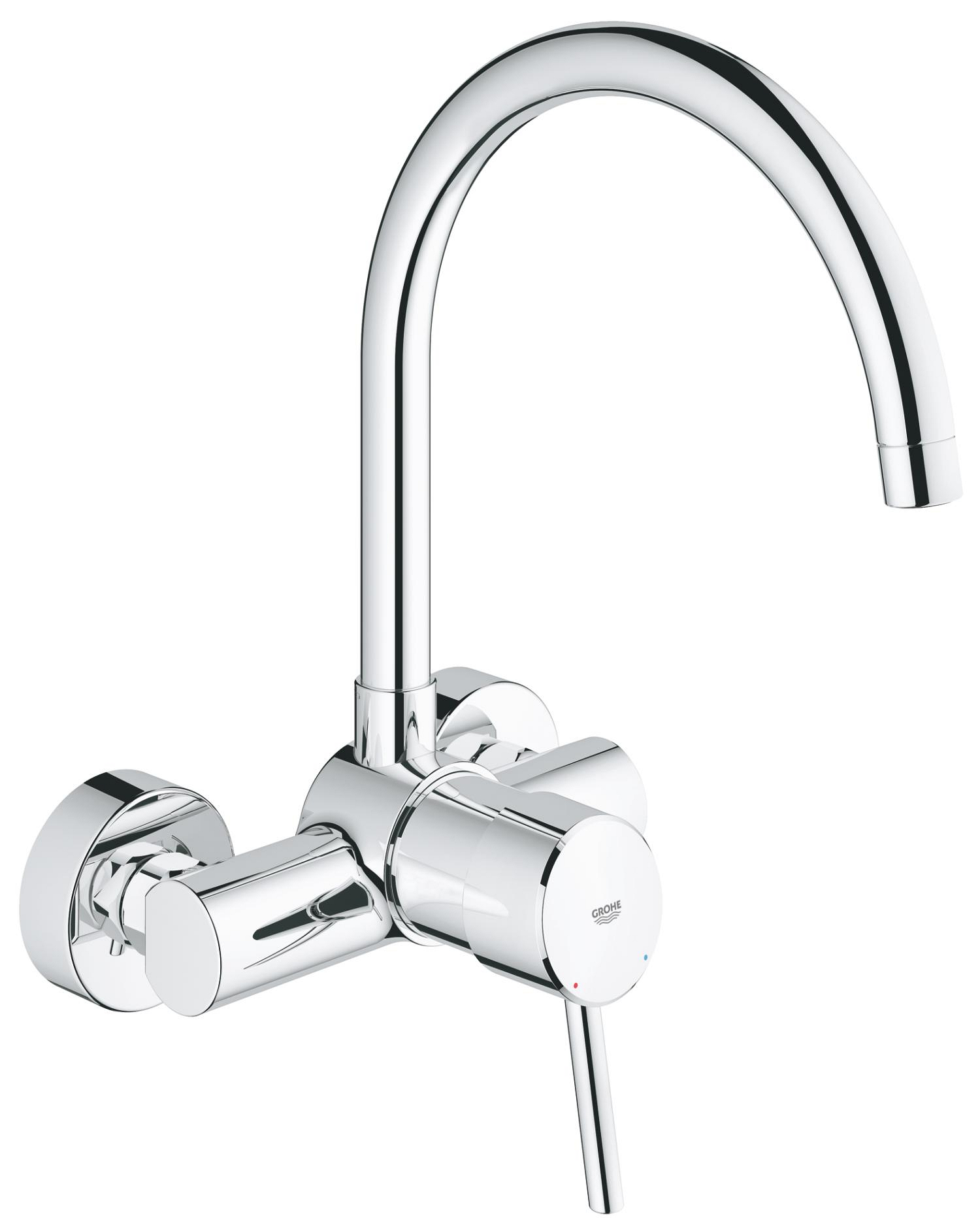 Baterie dřezová nástěnná Grohe Concetto 150 mm chrom 32667001