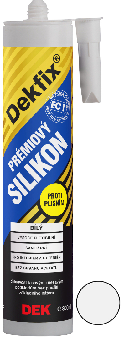 Tmel silikonový DEKFIX PREMIUM bílý 300 ml
