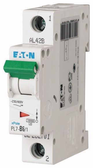 Jistič Eaton PL7-B6/1 10 kA B 6 A