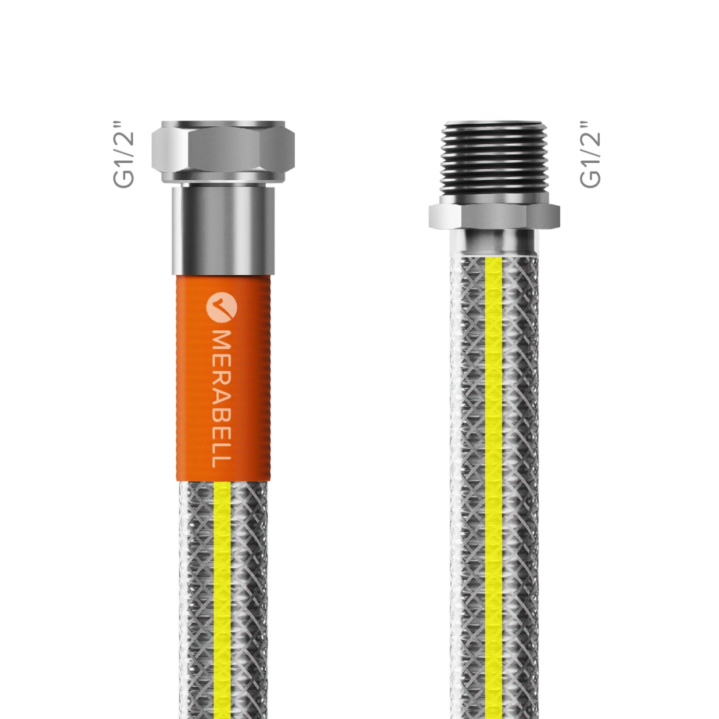 Hadice flexi Merabell Gas Profi R1/2"–G1/2" 100 cm