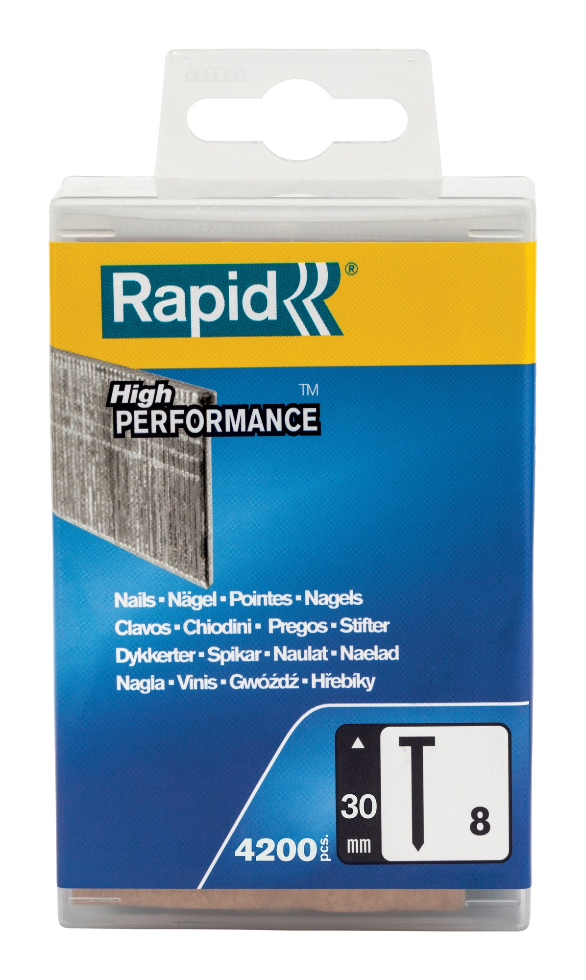 Hřebíky ocelové Rapid High Performance 8 30 mm 4 200 ks