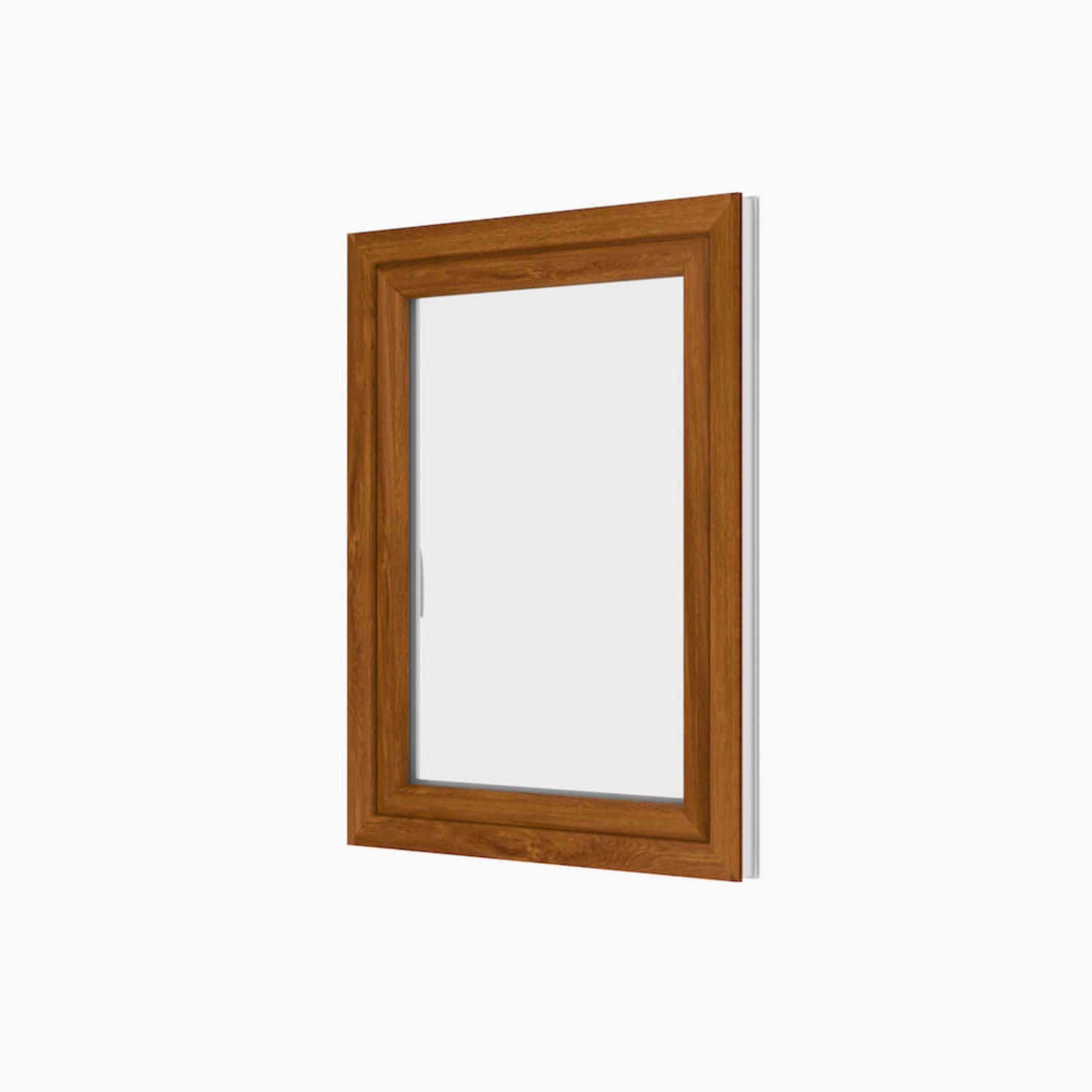 Levně Okno plastové BRAVO OS1 golden oak/white levé 600×900 mm