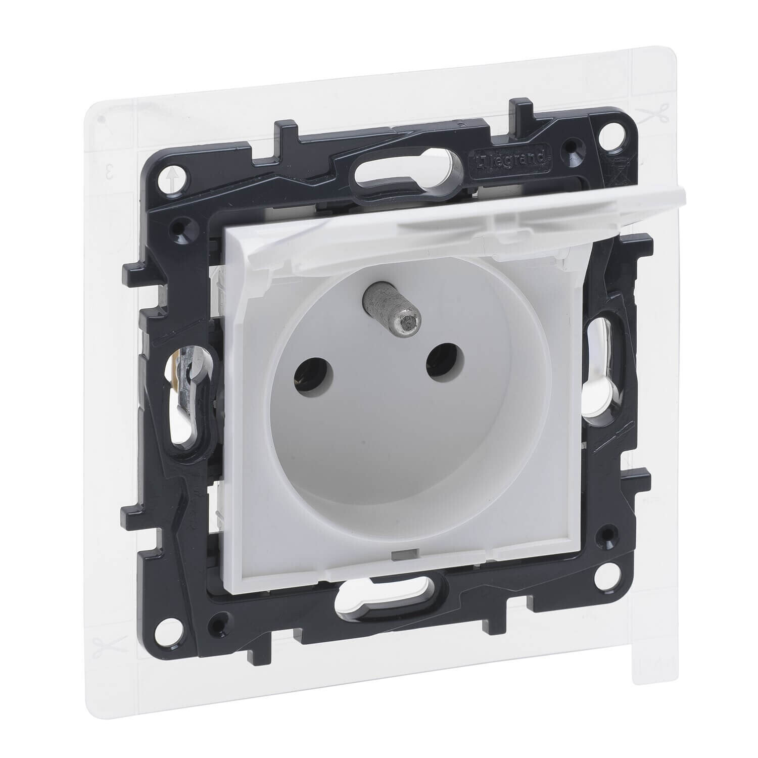 Zásuvka 230 V jednonásobná Legrand Niloé Step IP 44 bílá