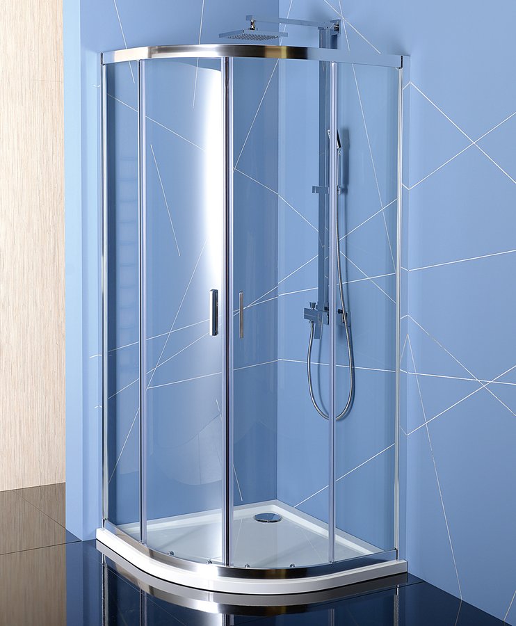 Kout sprchový Polysan Easy 900×900 mm chrom/čiré sklo R550